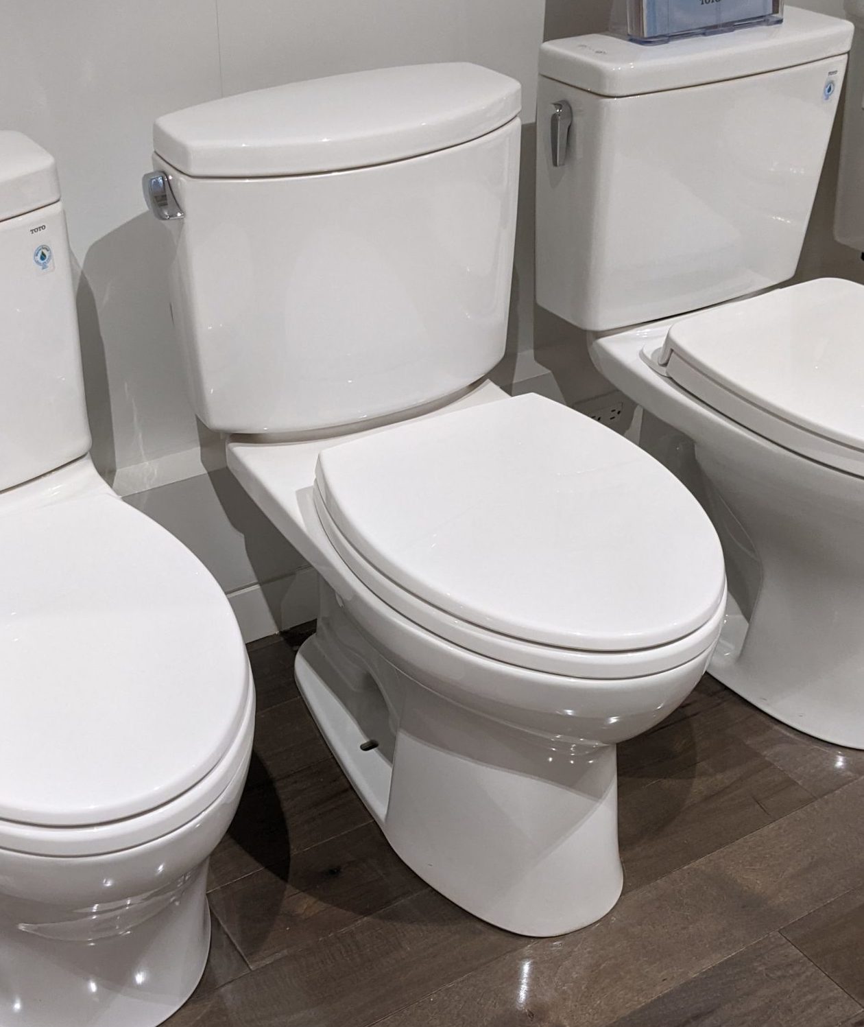 Toto Drake II toilet in showroom