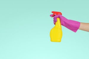 using-a-spray-bottle-with-gloves-on